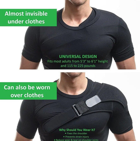 Kinetic Adjustable Compression Shoulder Brace (One Size Fits All)
